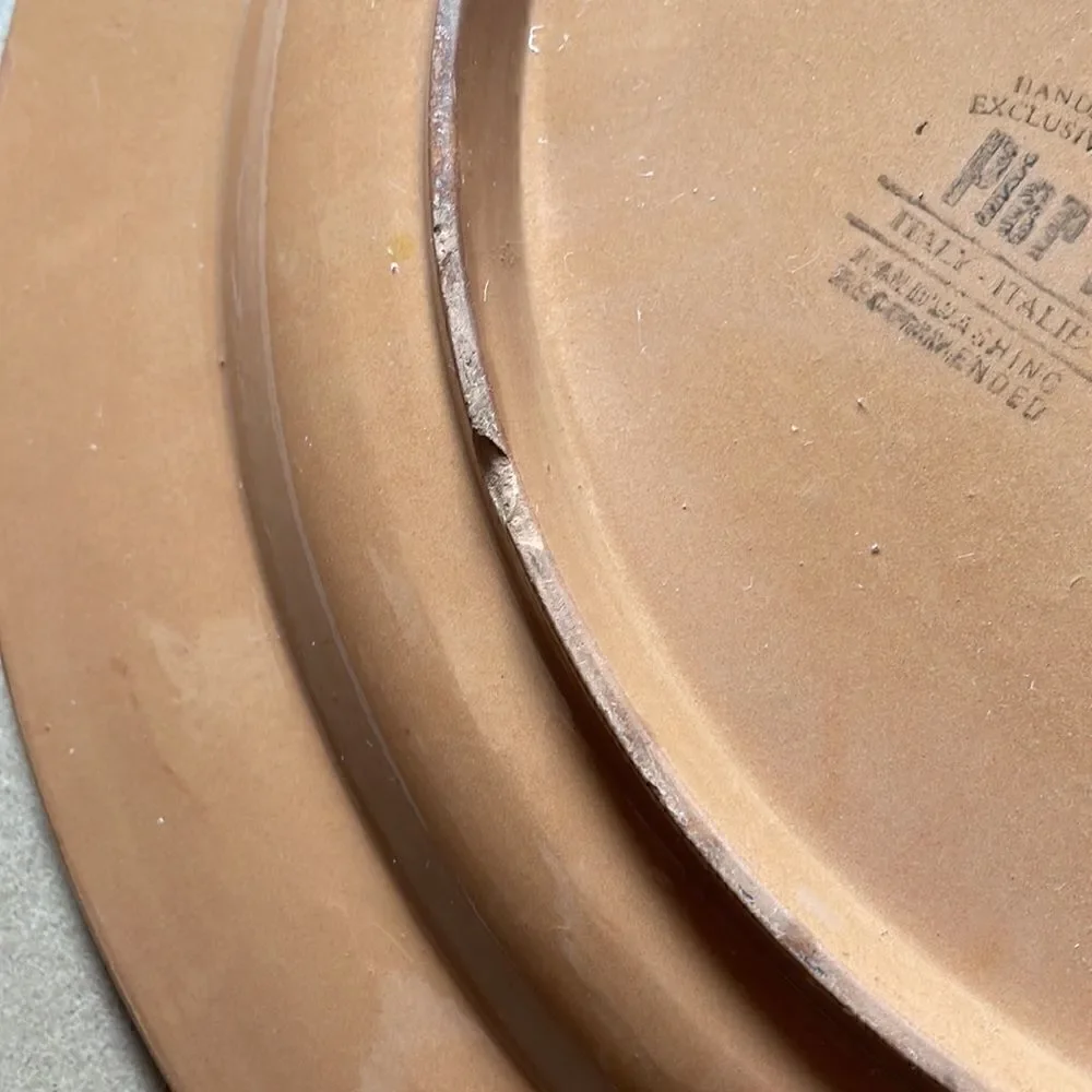 Pier One Hand Painted Large Circular Serving Dish (Made in Italy)